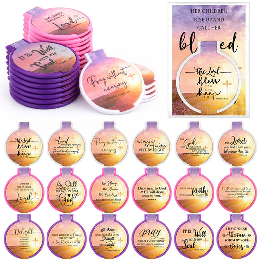 Meanplan Christian Mothers Day Compact Mirrors with Bible Verses Religious Gifts for Women Mothers Day Church Favors(36 Set)