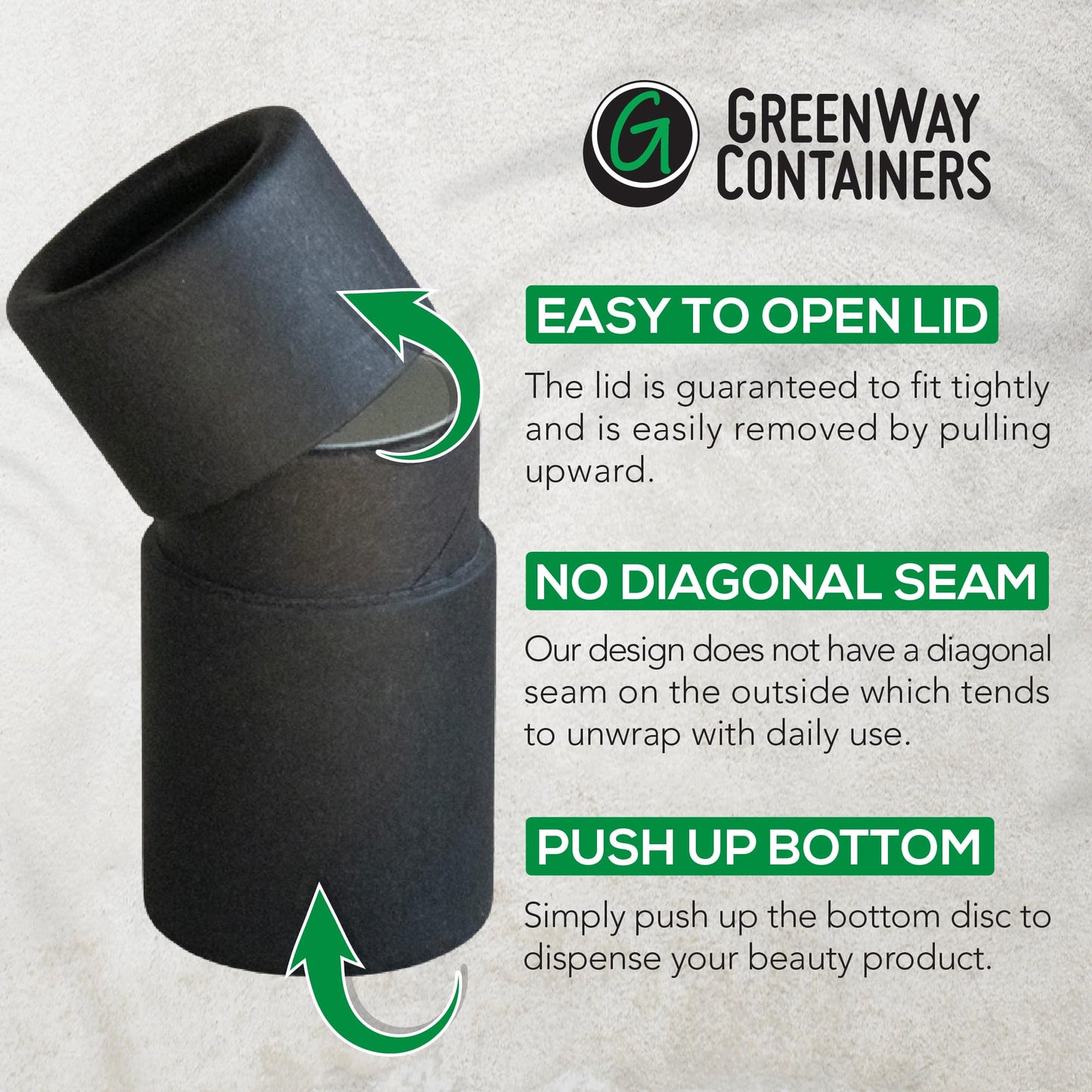 GreenWay 0.2oz / 6g Kraft Paperboard Lip Balm Tubes with Dropper - 25 Pack Lip Gloss Tubes Refillable DIY Cosmetic Containers – Short Style Lip Balm Containers Empty Holder Tube - White