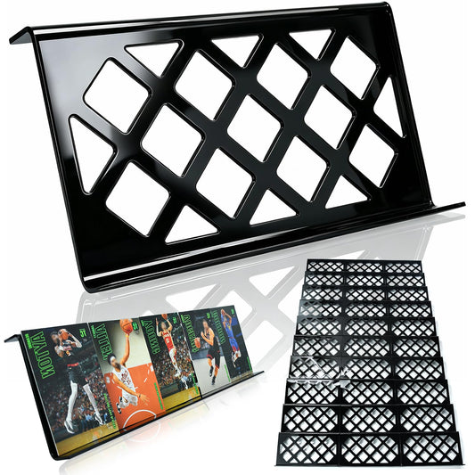 CoJewe 30 Modular Trade Card Risers | Black Acrylic - Perfect for Trade Shows, Display Cases, and Card Vendors - Display Stand for Sports Cards & Trading Card Games