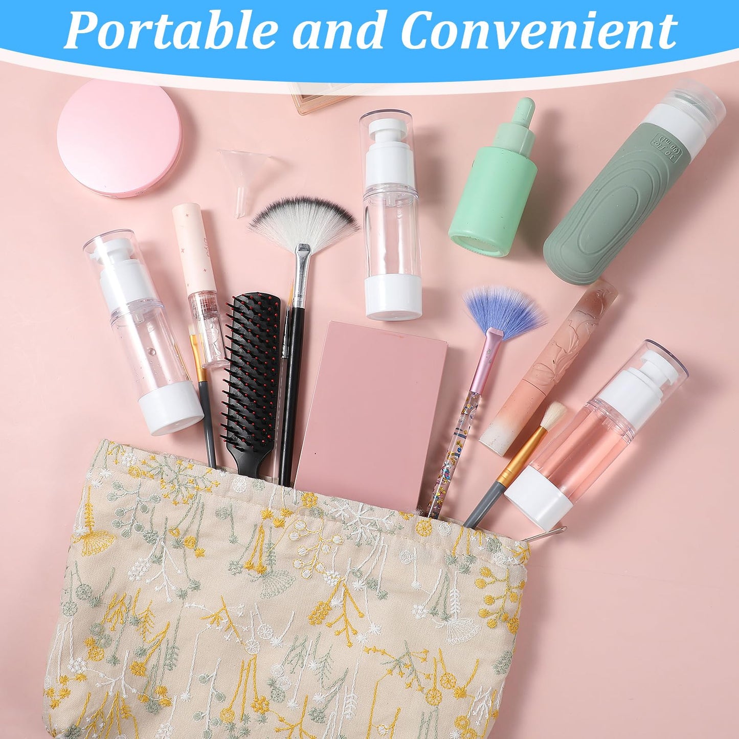 30 Pcs Clear Airless Pump Bottles, Refillable Travel Size Plastic Containers for Lotion Cream Cosmetic Foundation Shampoo, 1 oz Liquid Vacuum Toiletery Dispenser