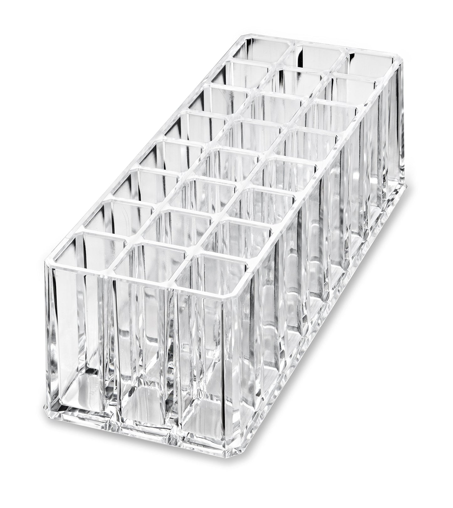 BY ALEGORY Acrylic Rollerball Perfume Organizer Beauty Scent Holder 24 Space Organization Refillable Container Tall Scented Oil Storage Display Case