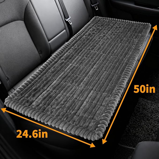 Dog Car Seat Covers for Back Seat, Dog Bed for Car, Car Seat Protector, Fit for Backseat Extenders, Non-Slip Soft Durable for Cars Trucks and SUVs(Grey,50x24.6 inch)