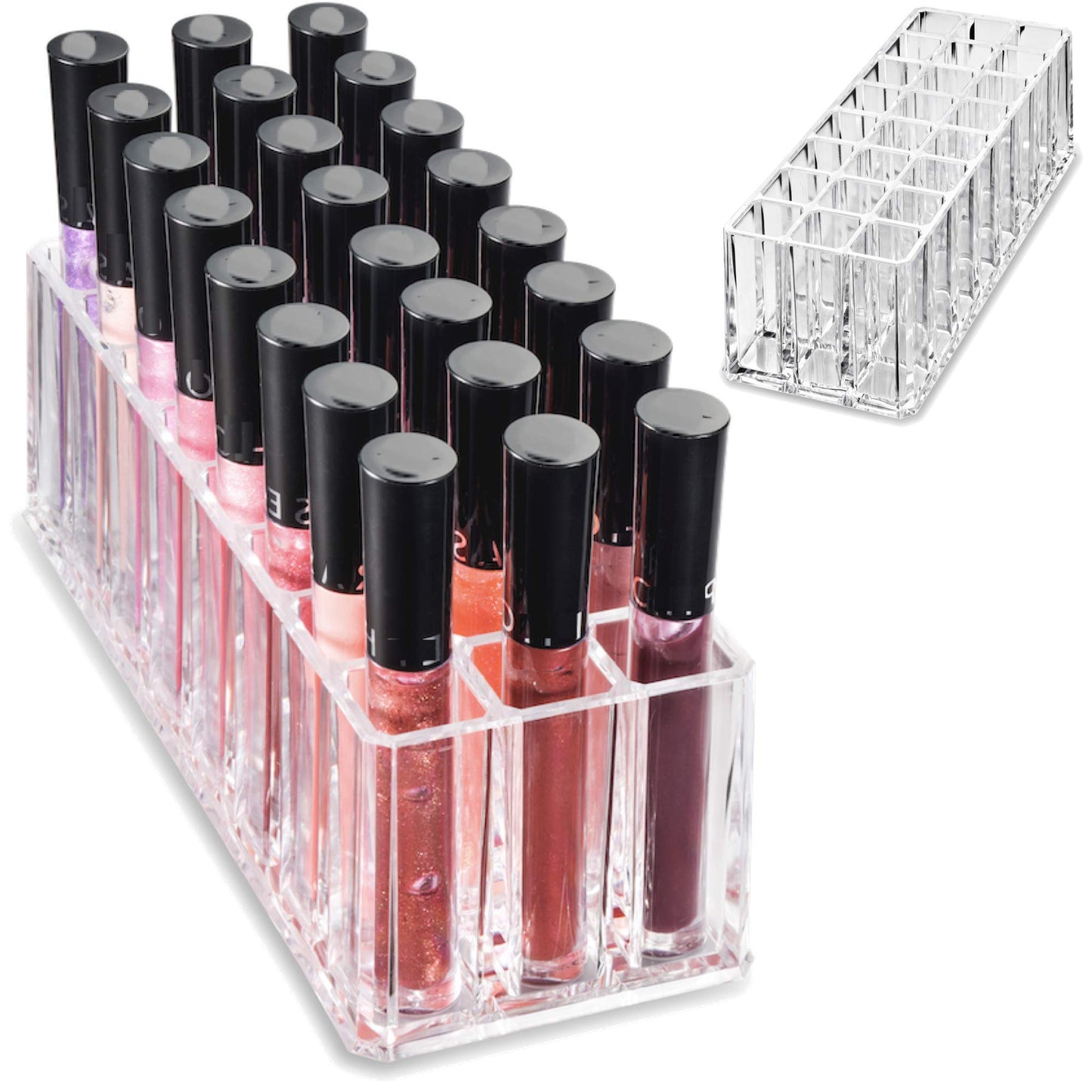 byAlegory Acrylic Lip Gloss Makeup Organizer | 24 Spaces