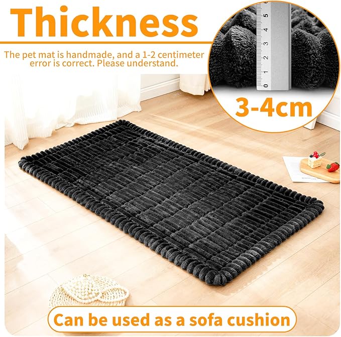 Dog Car Seat Covers for Back Seat, Dog Bed for Car, Car Seat Protector, Fit for Backseat Extenders, Non-Slip Soft Durable for Cars Trucks and SUVs(Black,56x28.7 inch)