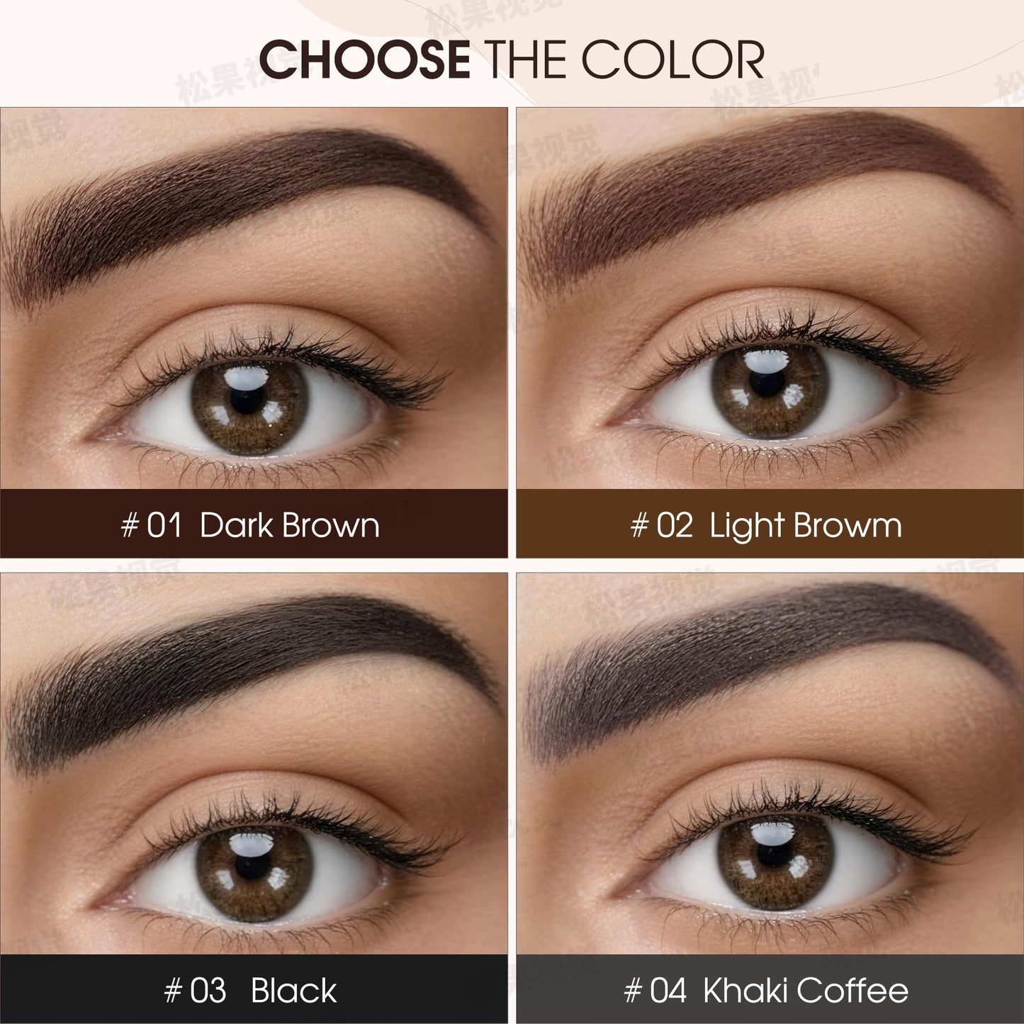 HeyBeauty 2 Pack Eyebrow Pencil, Waterproof Eyebrow Makeup with Dual Ends, Professional Brow Kit with Eyebrow Brush, Light Brown
