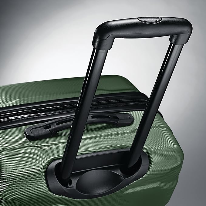 Samsonite Omni PC Hardside Expandable Luggage with Spinner Wheels, Checked 24-Inch, Army Green