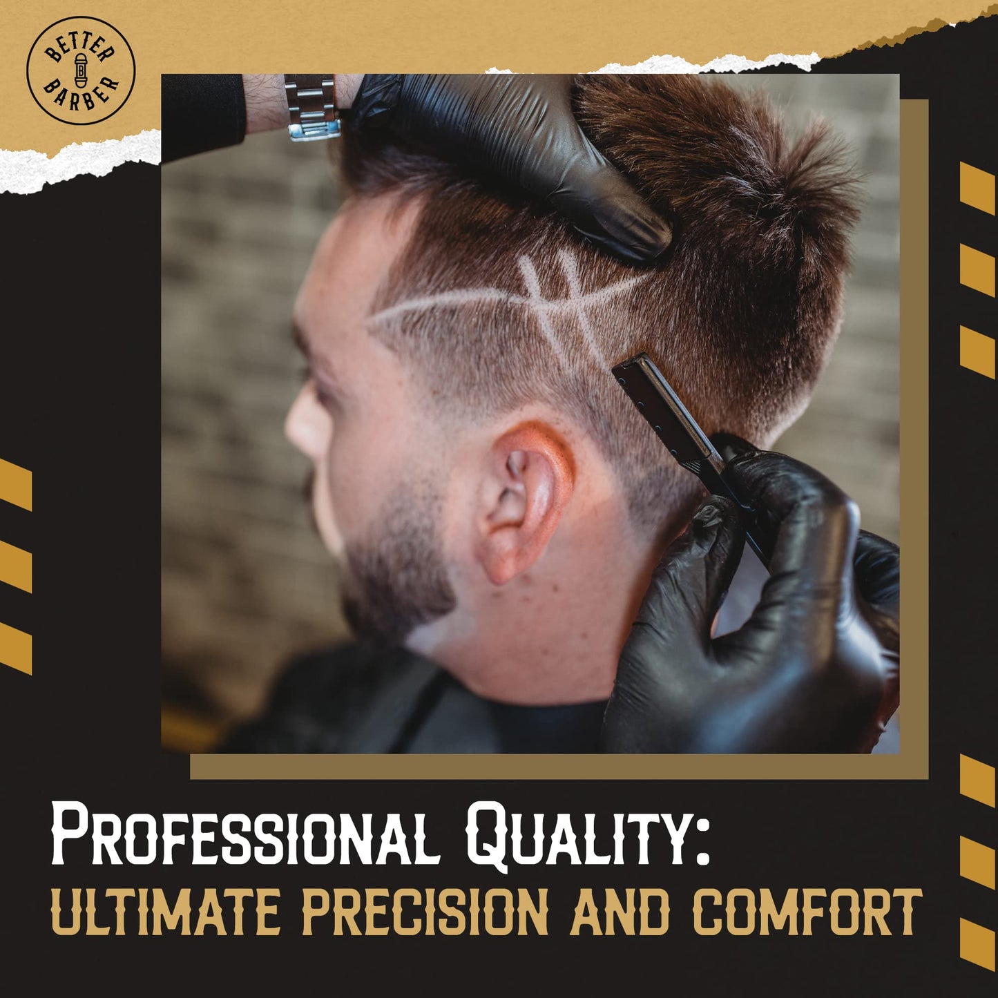 Patented Professional Straight Razors for Men - Barber Razor for Shaving with 11 Disposable Blades - Easy to Use and Replace Mens Straight Razors for Home Use, Ideal Gift for Dad by Better Barber