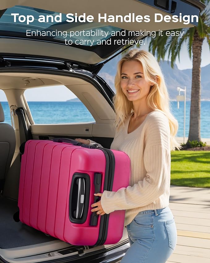 Suitour Luggage Sets 5 Piece Hardshell Suitcases with Spinner Wheels TSA Lock, Lightweight ABS Carry On Suitcase Set for Travel Business