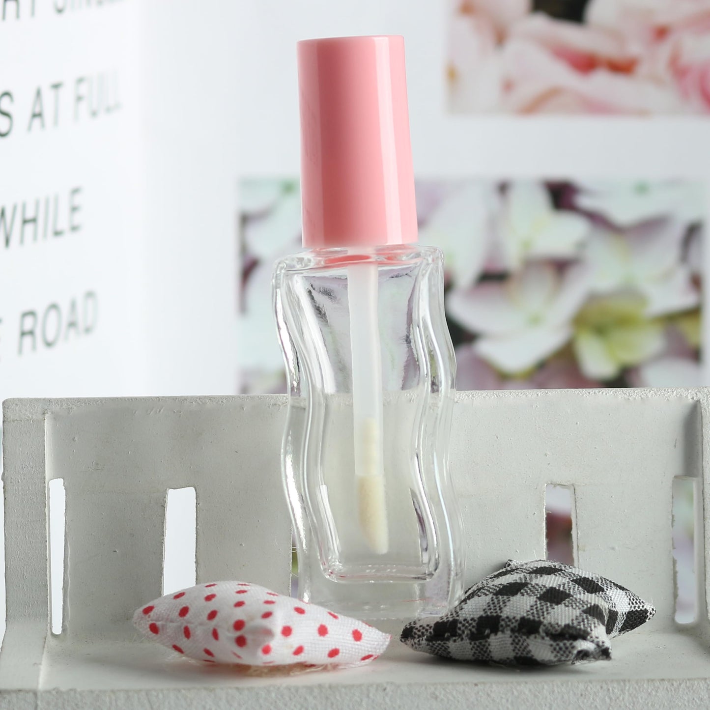 COSIDEA 10 pcs 10ml Pink Empty glass lip gloss tubes lipgloss tube container bottles for coconut oil liptin refill