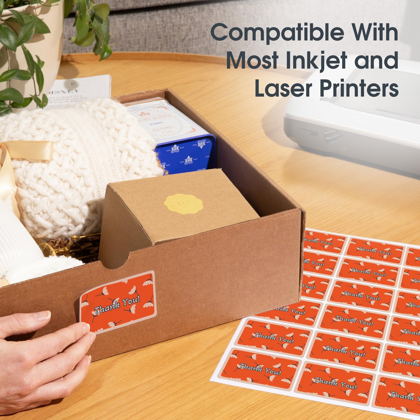 4" X 3" Matte White Printable Mailing Labels (100 Sheets, 600 Stickers) Product Packaging Stickers and Shipping Labels for Laser & Inkjet Printers - Spartan Industrial Template R021