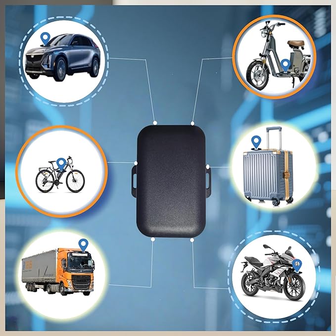 10 Years Long Life Battery Item Finder Tracker Locator, no Monthly fee, no Subscription, no sim for Vehicles car ebike Truck Luggage School Bag and Other Movable Items, Good Replacement for GPS