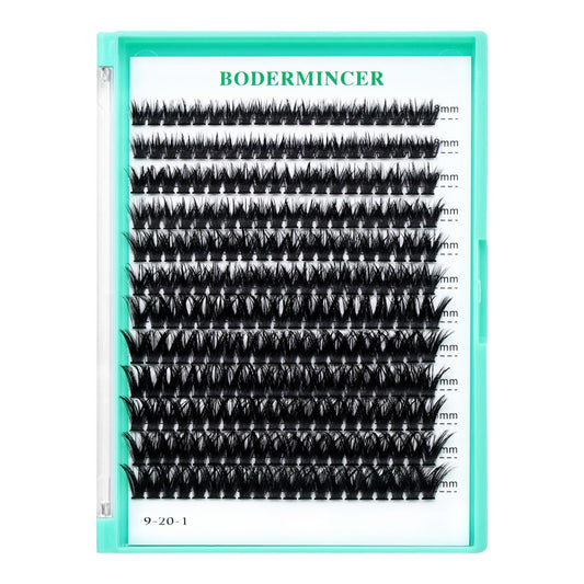 Bodermincer 7D/10D/20D/30D/40D/50D/60D/80D/100D Lash Cluster 240pcs D Curl Individual Cluster Eyelashes Fluffy false Eyelashes Extension Lash Cluster DIY at Home (100D-14-16-18-20mm MIX)