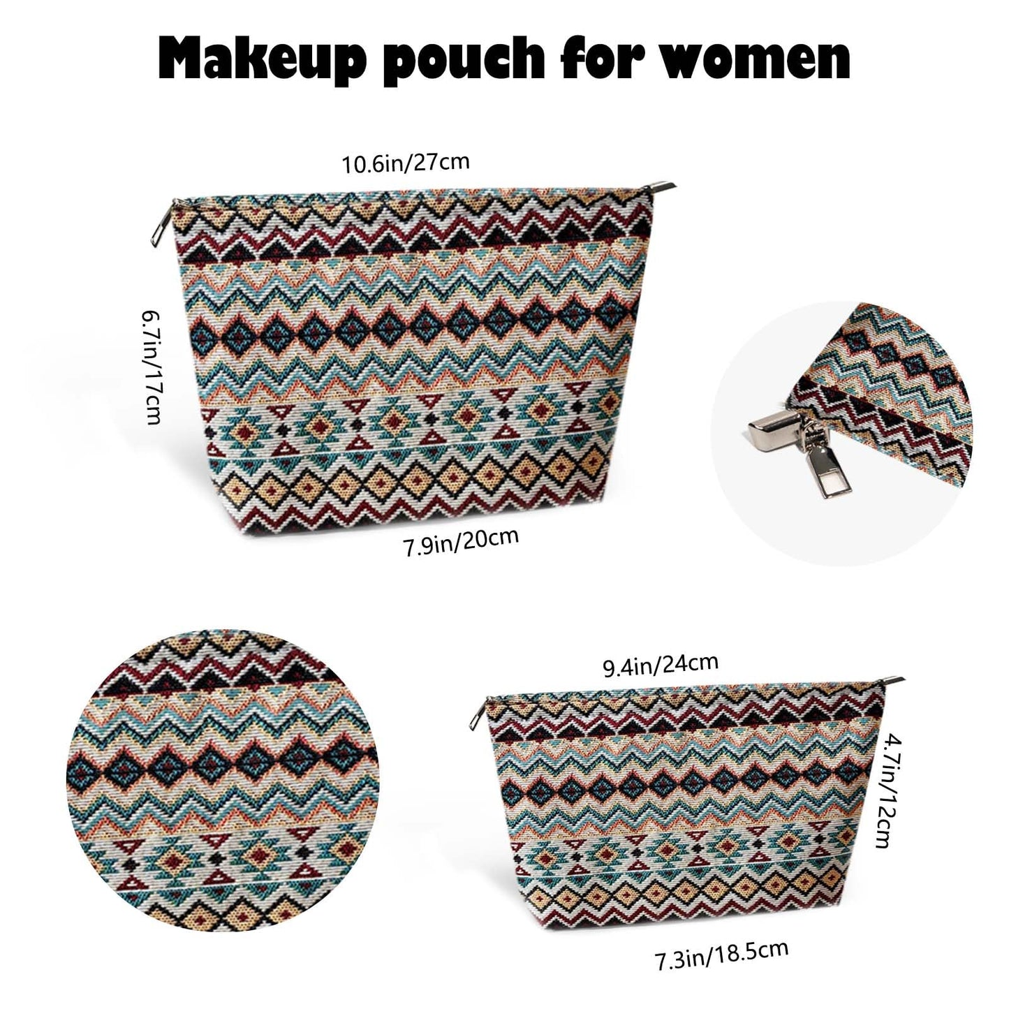 LPMEGQFU 2Pcs Makeup Pouch Travel Makeup Bag Cosmetic Pouch Cosmetic Bags for Women Large Capacity Travel Toiletry Bag for Women Gifts for Friend Best