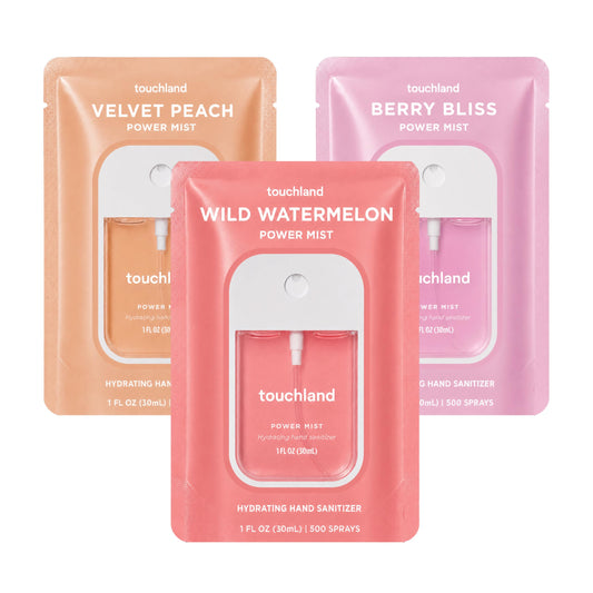 Touchland Hand Sanitizer Spray, Juicy Trio - 3 x 1 FL OZ