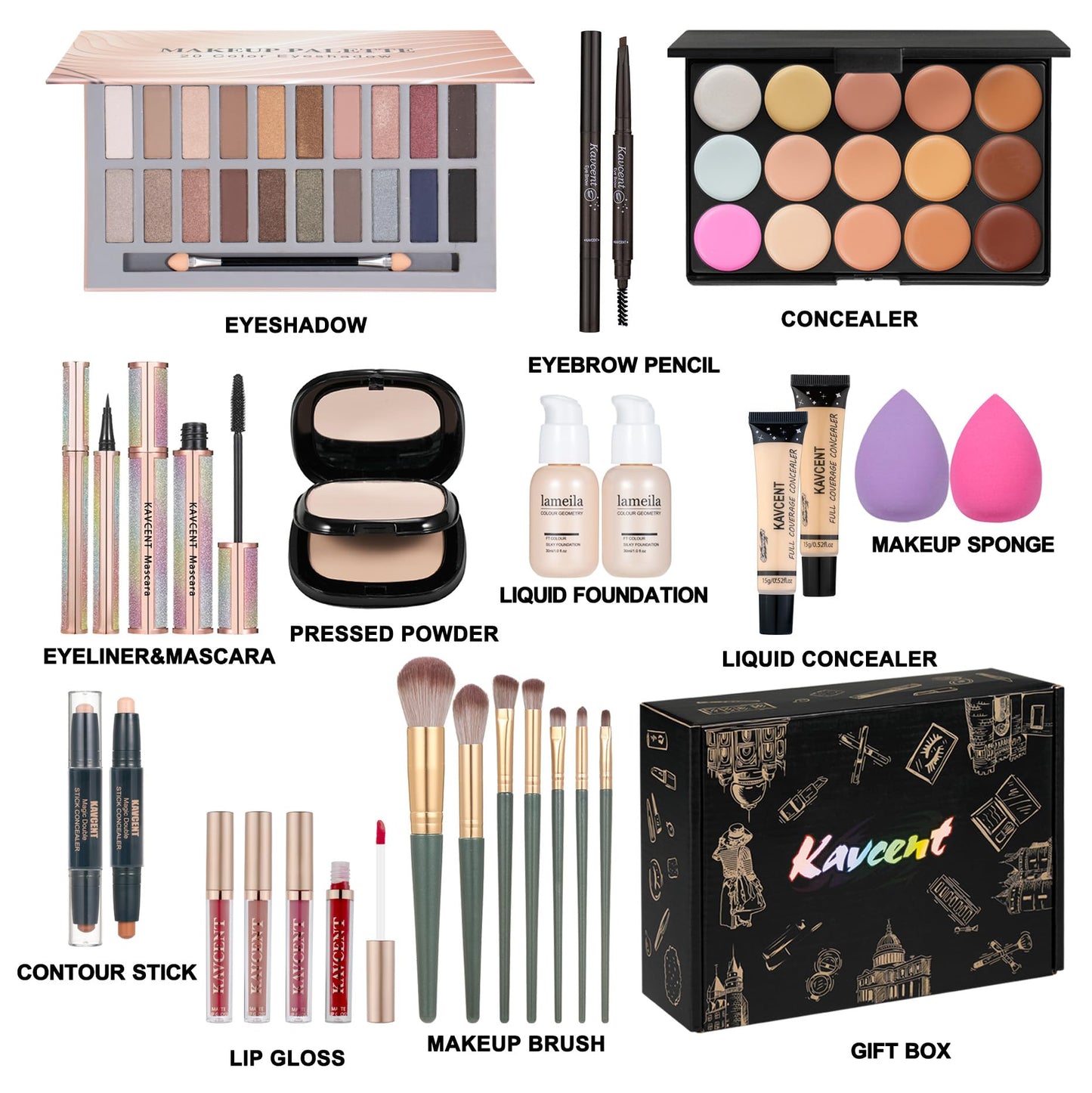 Makeup Kit for Teens Girls Makeup Kit for Women Full Kit Makeup Set for Teenagers Eyeshadow Palette Makeup Gift Set for Teen Girls Women