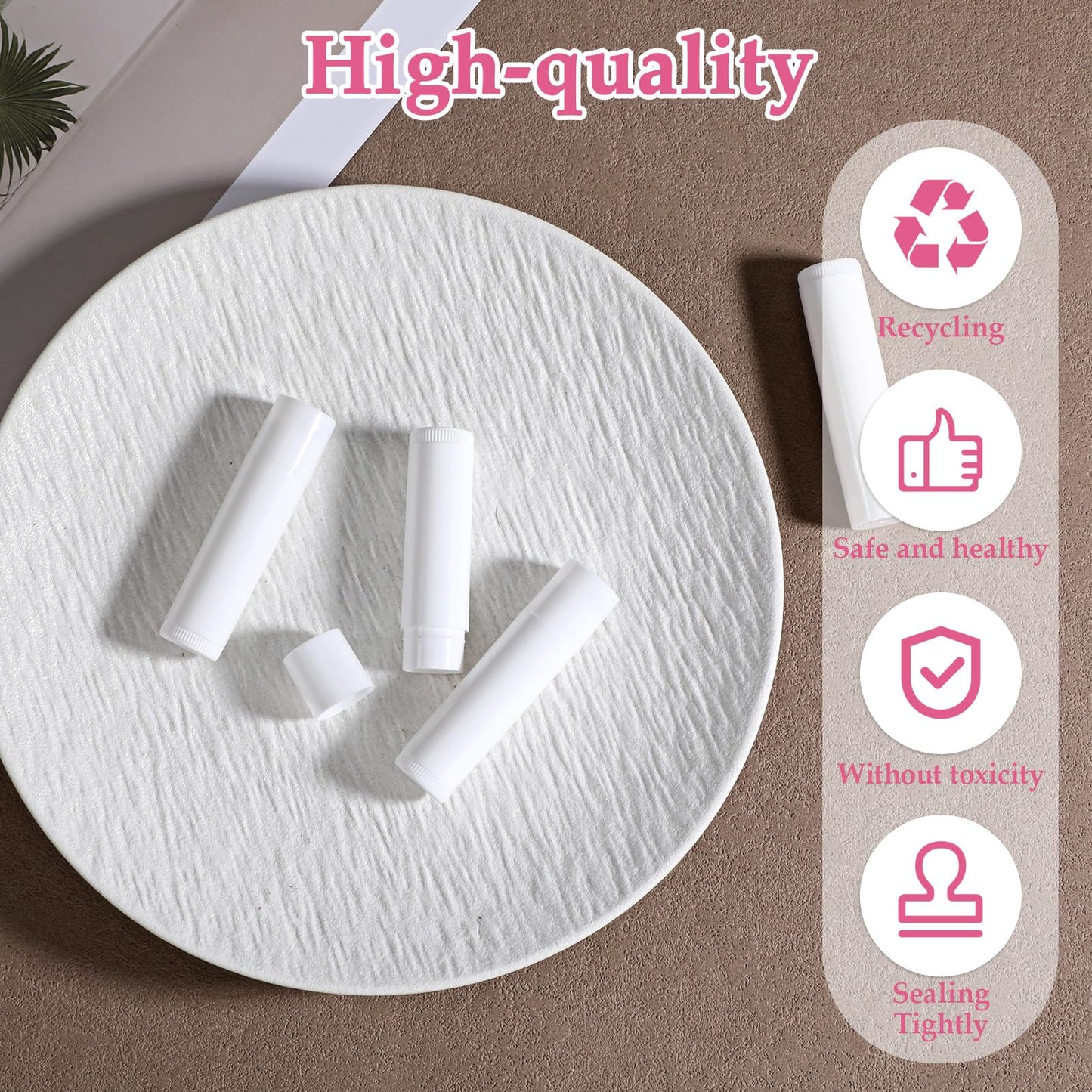 KongTiva 100 Pack Paperboard Lip Balm Tubes with Filling Tray and Spatula Set 0.176 Oz/5g Empty Cardboard Lipstick Tubes for Lip Gloss Container DIY for Lipstick Gloss Deodorant Solid Perfume