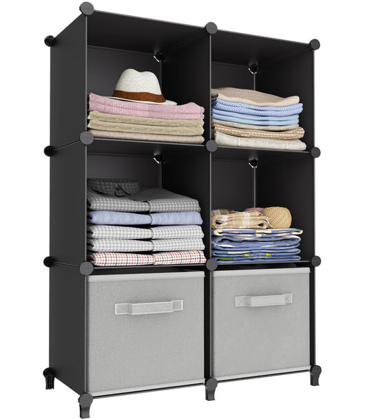 HOMIDEC 6-Cube Storage Organizer, Closet Organizer Storage Cabinet Shelf Bookcase Bookshelf,Storage Cubes Organizers Cabinet for Kids,Closet, Bedroom,Bathroom