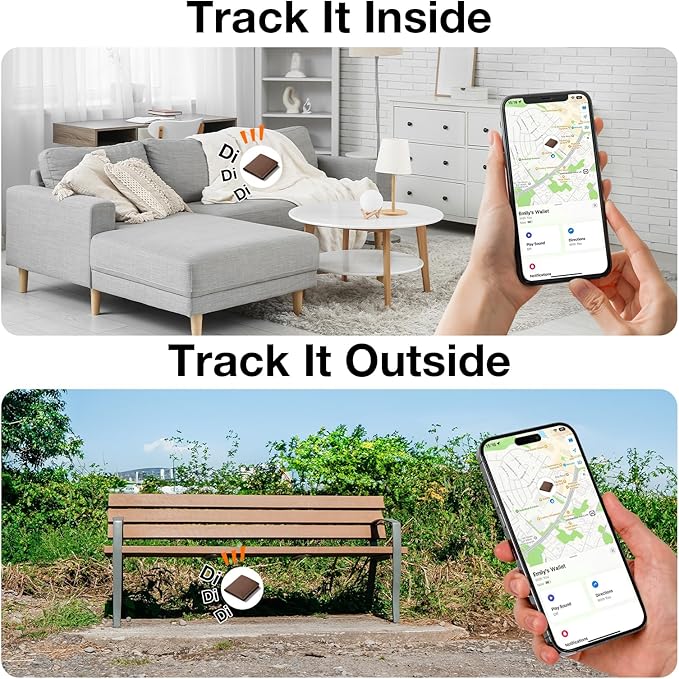OTIC Smart Tracker Works with Apple Find My & Google Find Hub, for Dual-System Tracking Device Item Finder,Key Luggage Passport,Replaceble Battery (Blue, 2 Pack)