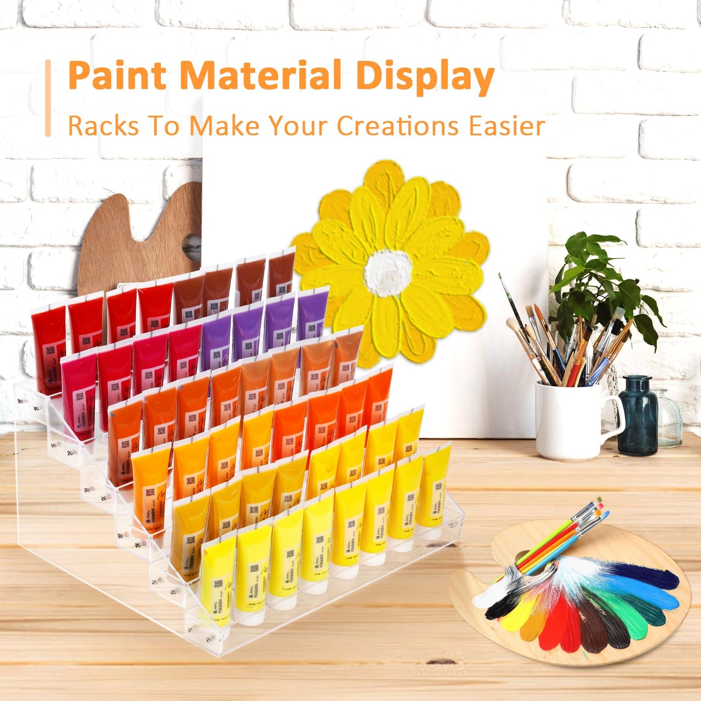 AumVum 6-Tier Nail Polish Organizer Rack, Acrylic Display Stand Holder for Nail Paint, Tattoo ink, Essential Oil, Sunglasses Storage for Salon Vanity Table, Home Decor, Holds 72 Bottles