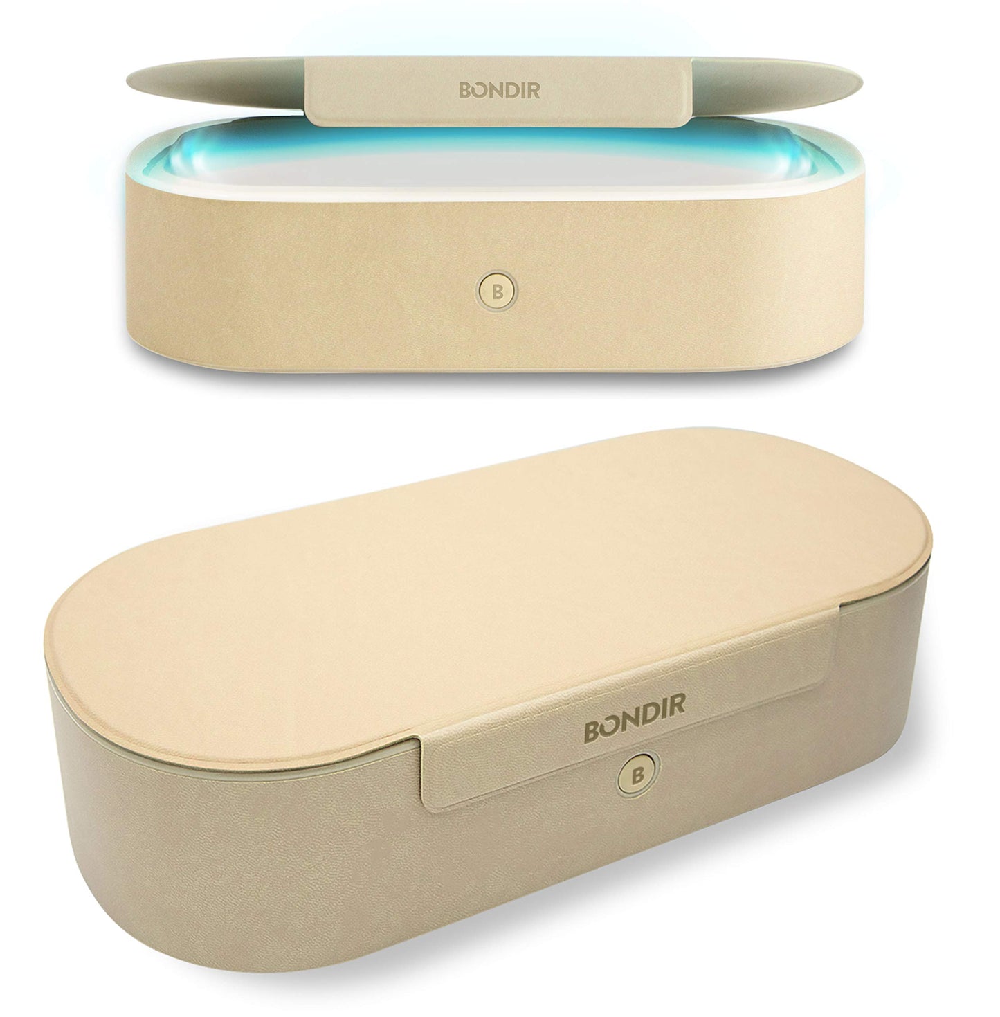 Bondir Beyond UV+O3 Sanitizer Box and Universal Charger UV and Ozone Disinfector for Phone, Mask, Makeup Brush, Nail Tool (Almond Oil)