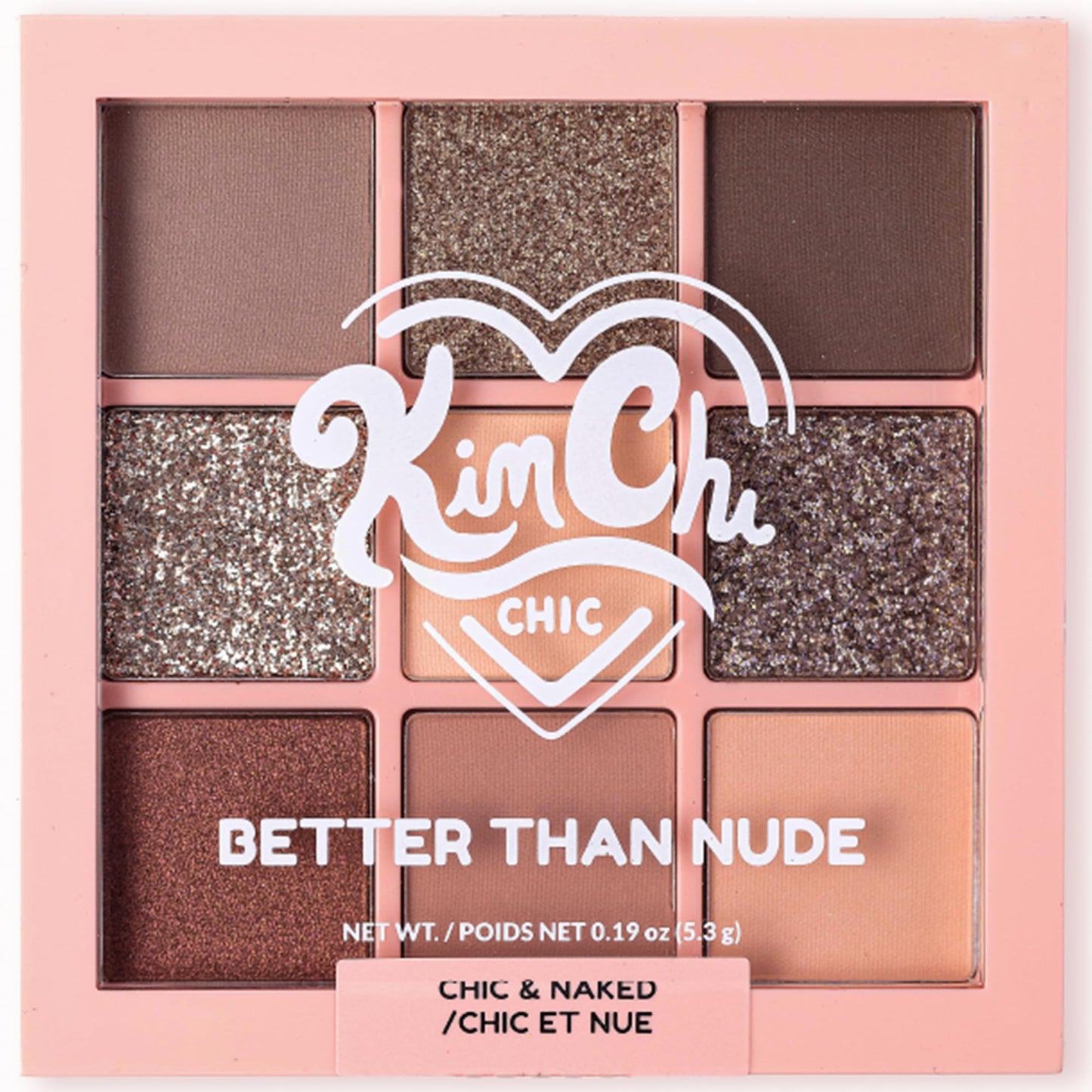 KimChiChic Beauty Better Than Nude Eyeshadow Palette; 9 Highly Pigmented Matte & Shimmer Shades; Long-Lasting, Blendable Neutrals for Natural & Glam Eye Looks; Cruelty-Free, Vegan, 02-Chic & Naked