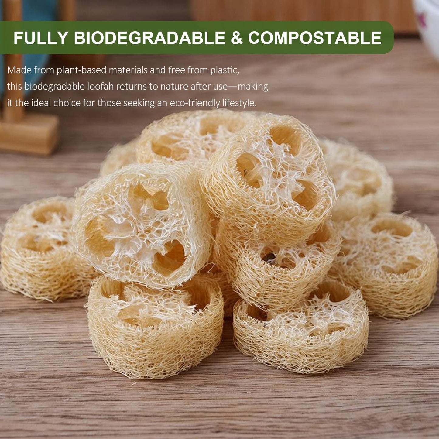 Natural Loofah Sponge for Soap Making, 20 Pack Organic Loofahs Slices Cuts Set, Loofa Exfoliating Body Scrubber, Shower Sponge Luffas for Women and Men
