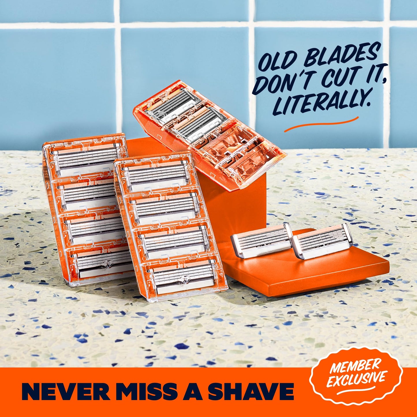 Dollar Shave Club | The Member Exclusive Shave Set | 4 Swift Rinse Refill Cartridges, 1 Handle (Green), 1 Shave Butter 3 ounce, 1 Razor Cover, Razors for Men