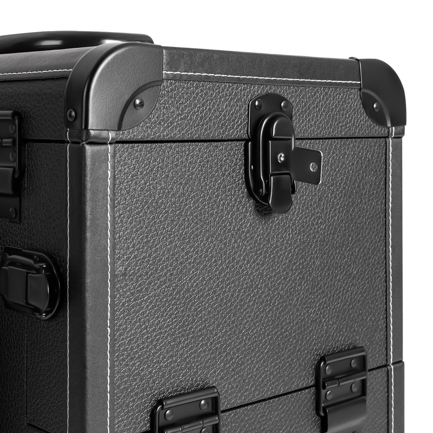 Lockable Rolling Makeup Train Case, 14.57*9.45*25.98in 3 In 1 Rolling Makeup Case Portable Cosmetic Organizer Trolley Large Make Up Cosmetic Orgainzer with Locks for Makeup Artists Hairdressers