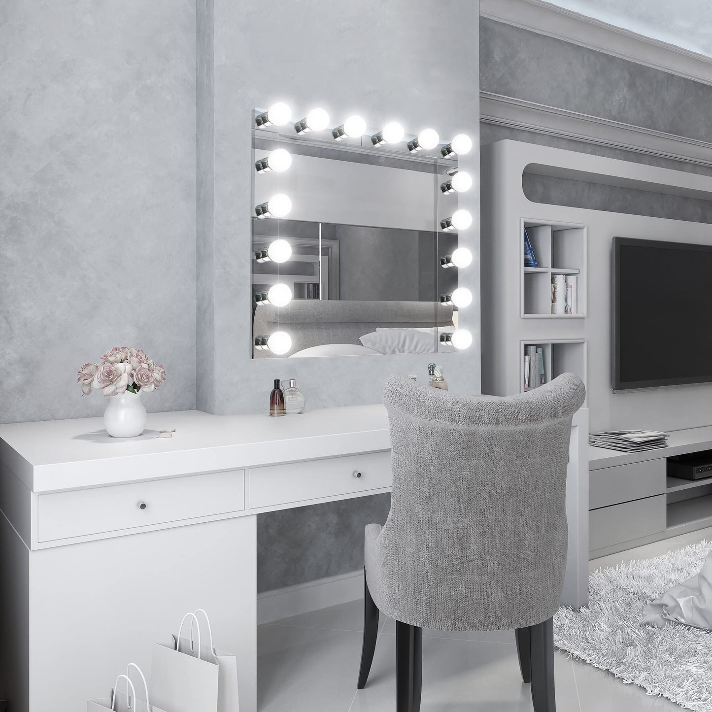 Design House 500850 3-Light Vanity Strip Light Contemporary Dimmable for Bathroom, Bedroom, Makeup Vanity, Polished Chrome