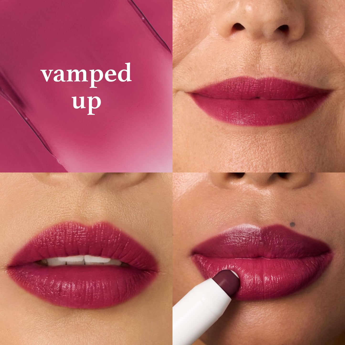 Julep Eyeshadow 101 Crème to Powder Waterproof Eyeshadow Stick, Snowfall Matte & It's Balm Lip Balm Crayon, Full-Coverage Lipstick & Lip Moisturizer with Semi Gloss Finish, Vamped Up