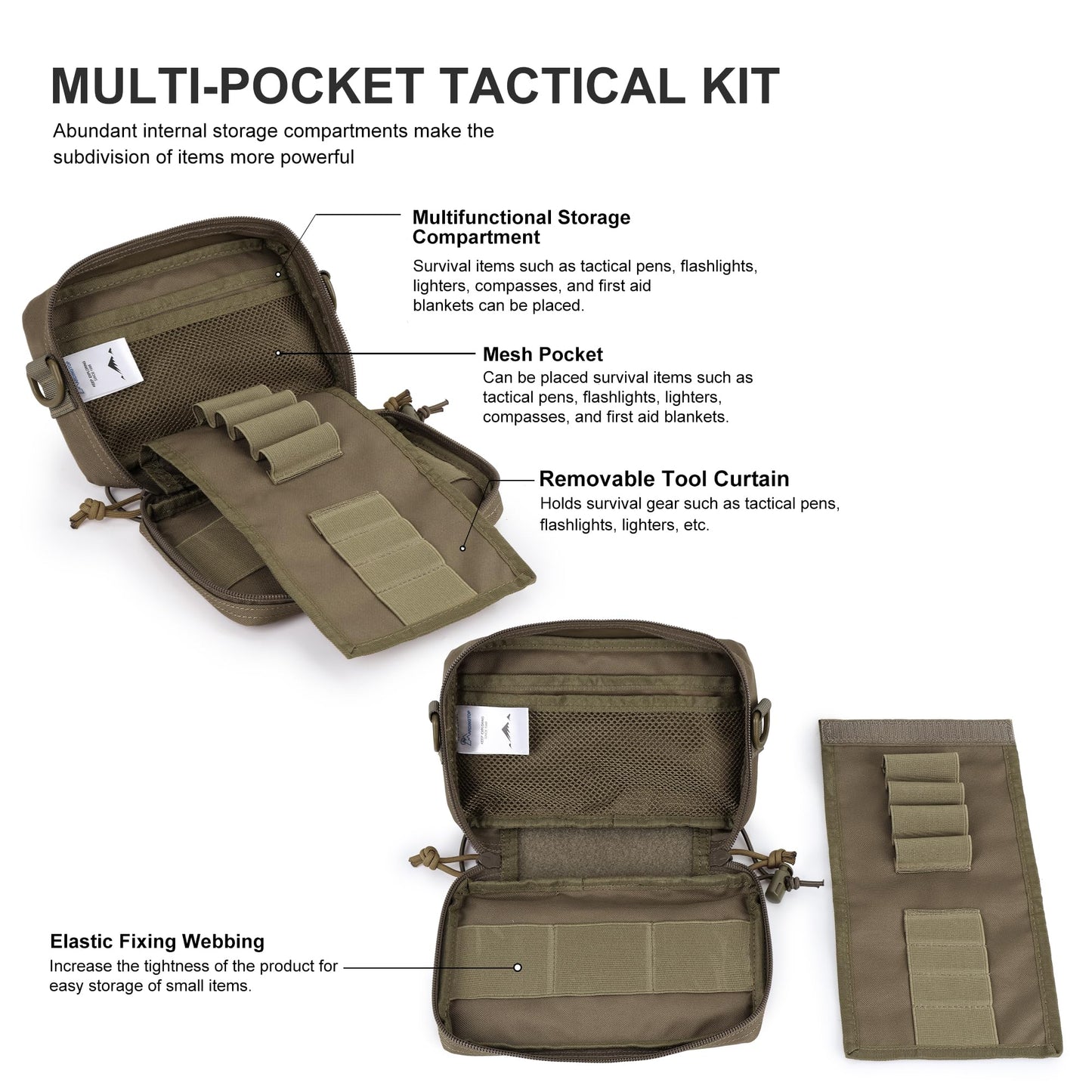 Mardingtop Tactical Molle Utility Pouch, Small Military Admin EDC Tool Organizer Bag