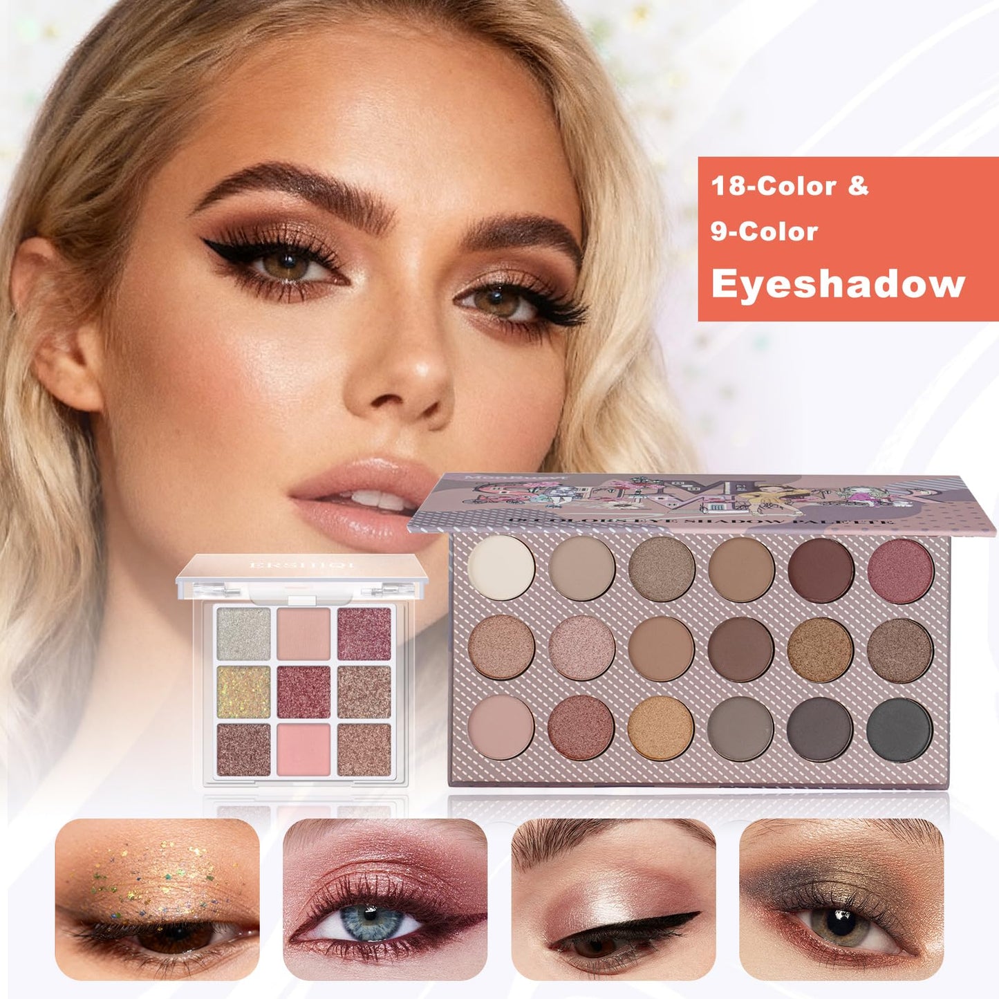 Makeup Kit for Teen Girls MakeUp Gift Set for Beginners with Foundation, Eyeshadow, Lipstick, Eyeliner, Mascara, Brushes, Makeup Kits for Women Full Kit