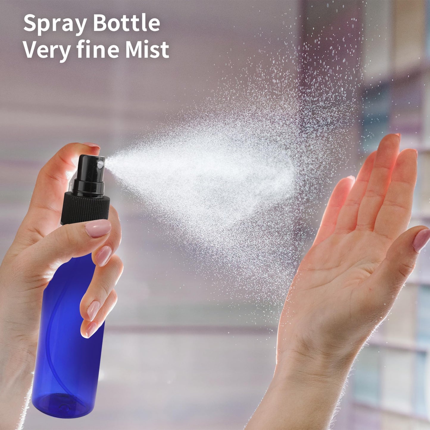 YEUIKERR 36 Pack Blue Plastic Spray Bottles 8 oz Small Spray Bottle Fine Mist Cleaning Spray Bottles, 8 oz Empty Sprays Bottle Bulk for Travel, Essential Oils, Cleaning