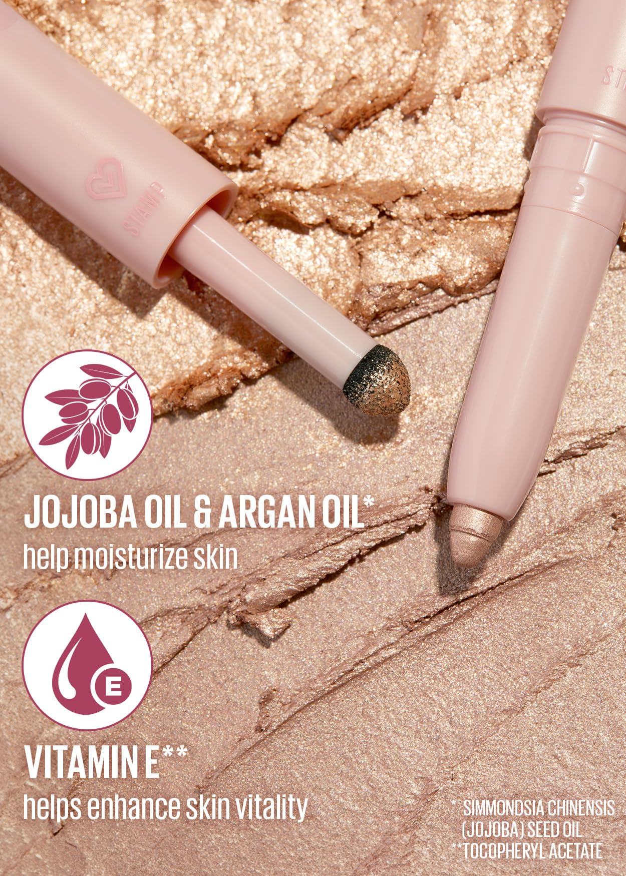 Kaja Eyeshadow - Wink Dazzle 03 Peach Sprinkle (Shimmer) | Glitter, Smudge Proof, Creamy Formula, Vegan, Cruelty-Free, Creamy, Blendable, High Pigmentation Shimmer Stick, Long Lasting, Waterproof
