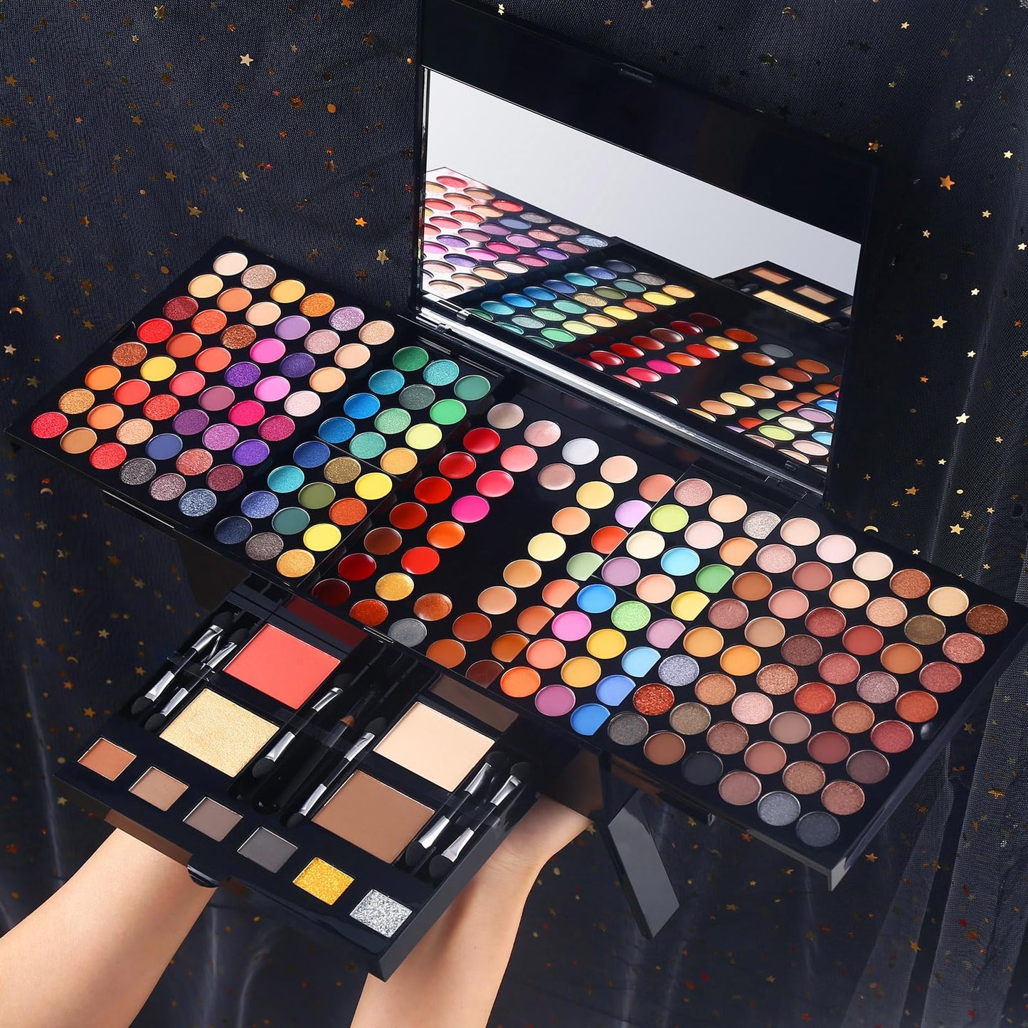 UCANBE All in One Makeup Kit - Professional Eyeshadow, Lip Gloss, Concealer, Eyeliner, Contour, Eyebrow Powder, Face Blusher, Highlighter & Makeup Brushes for Women & Girls