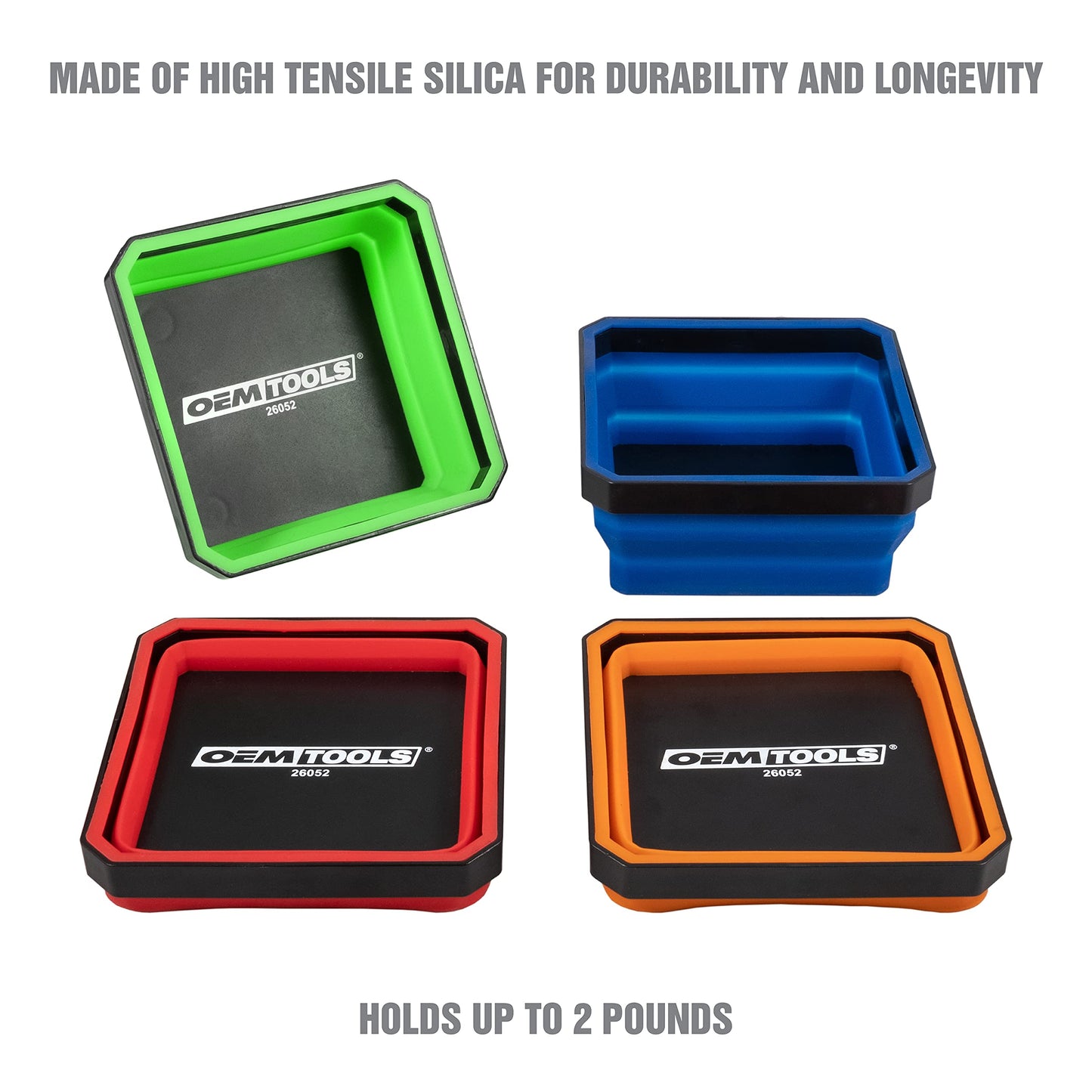 OEMTOOLS Foldable Magnetic Tray Set, 4-1/2" Magnetic Tray for Small Parts