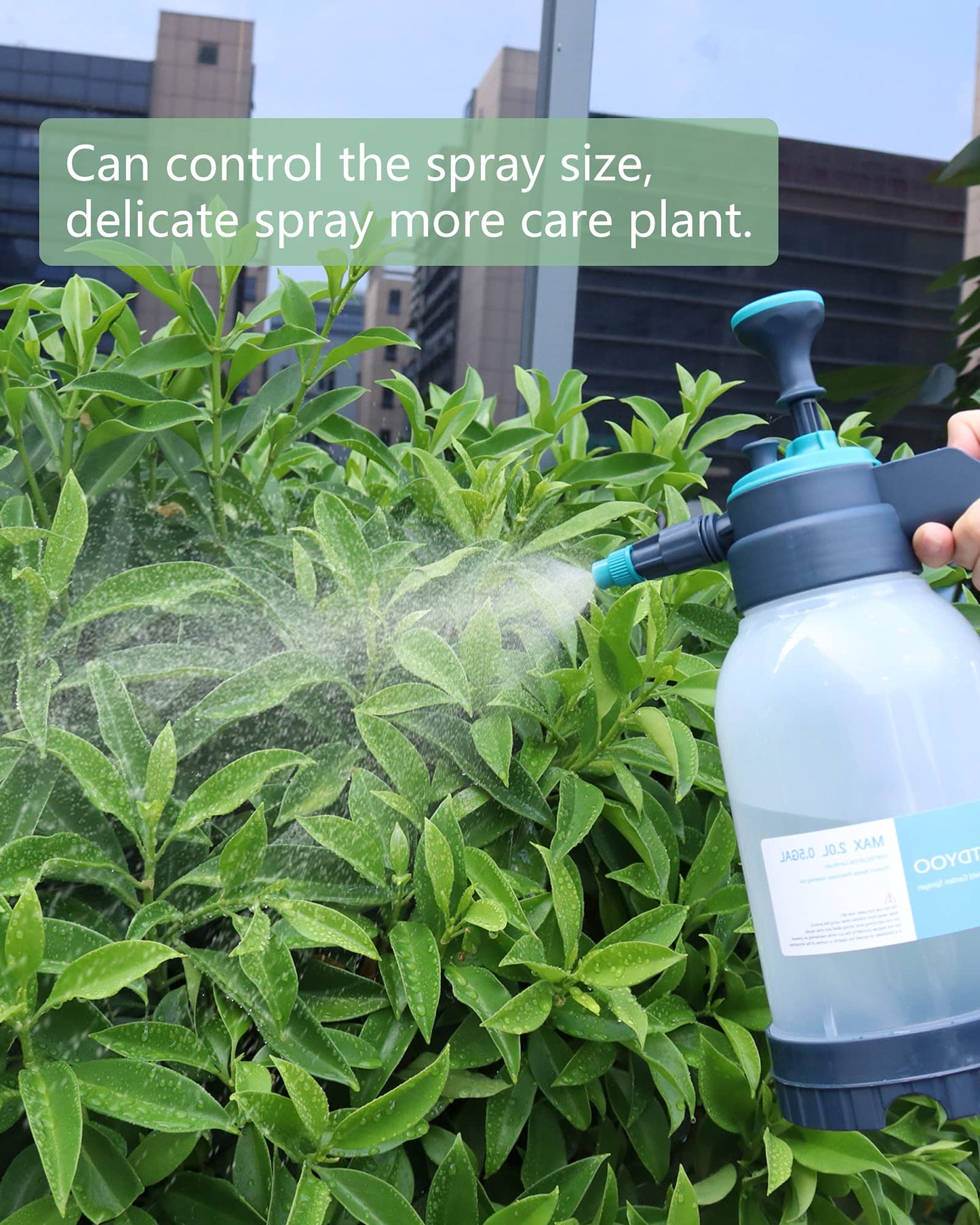 HTDYOO 0.5 Gallon Garden Pump Sprayer, Hand Held Garden Sprayer