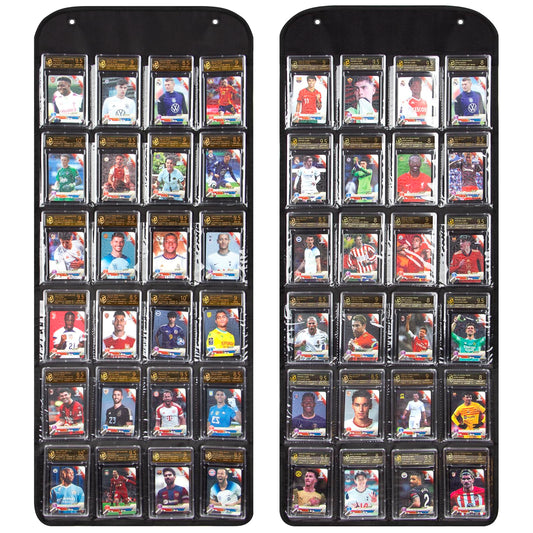 [2 Pack] PSA Trading Card Display Case, 48 Slots Holder for PSA-Graded Cards, Perfect for Display Trading Cards, Baseball, Football, and Basketball Sports Cards PSA Card Storage (Black-2 Pack)