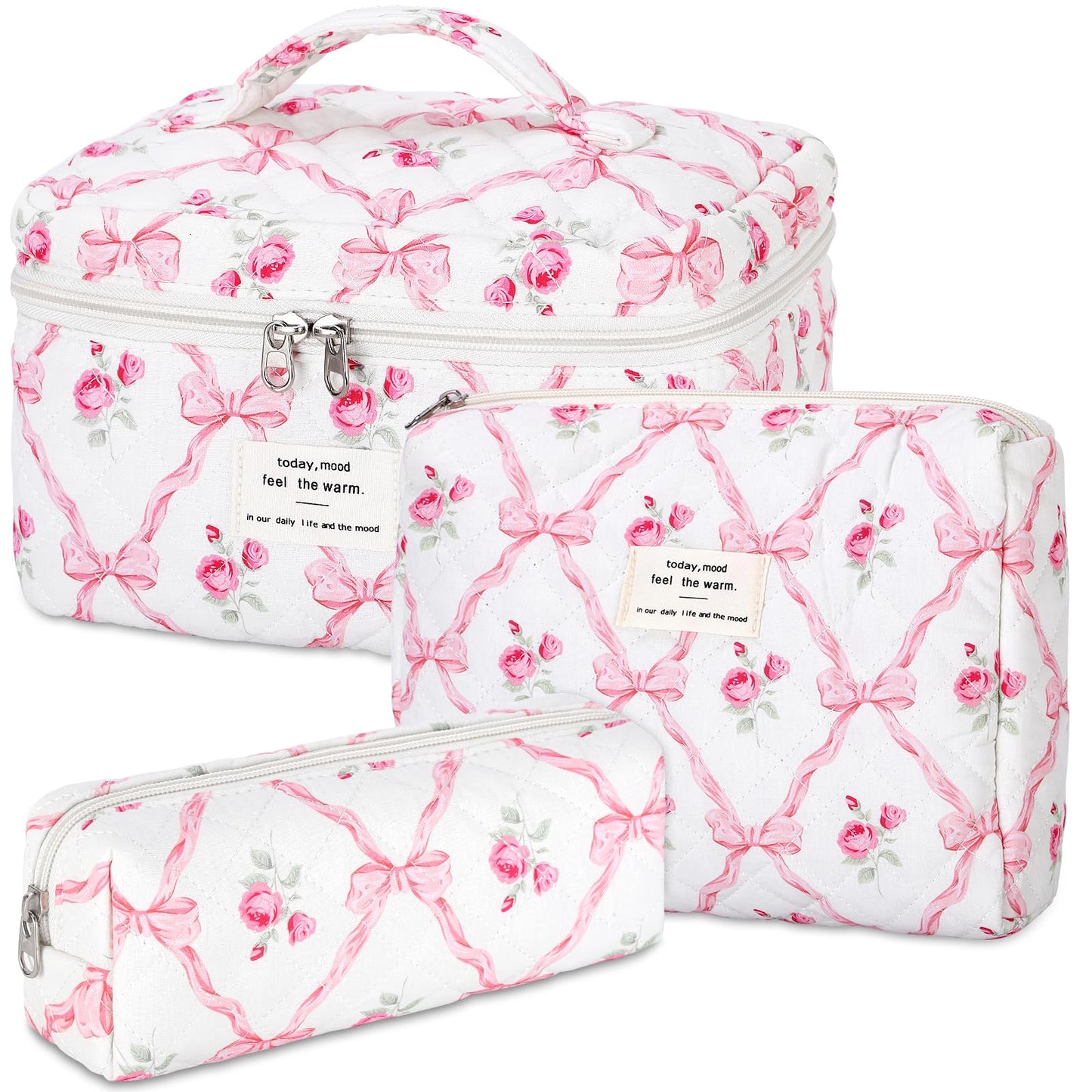 Senbowe Makeup Brush Cleaner and Large Cotton Floral Makeup Bag