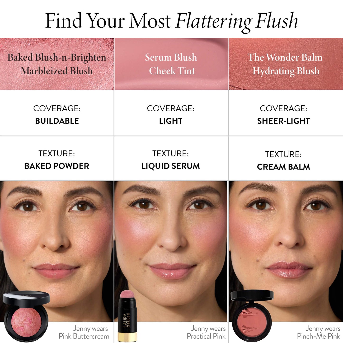 LAURA GELLER NEW YORK Baked Blush-n-Brighten for Mature Skin - 10 Beachy Horizon - Powder Blush Won't Settle into Fine Lines - Buildable Natural Finish – Longlasting Formula - Made in Italy