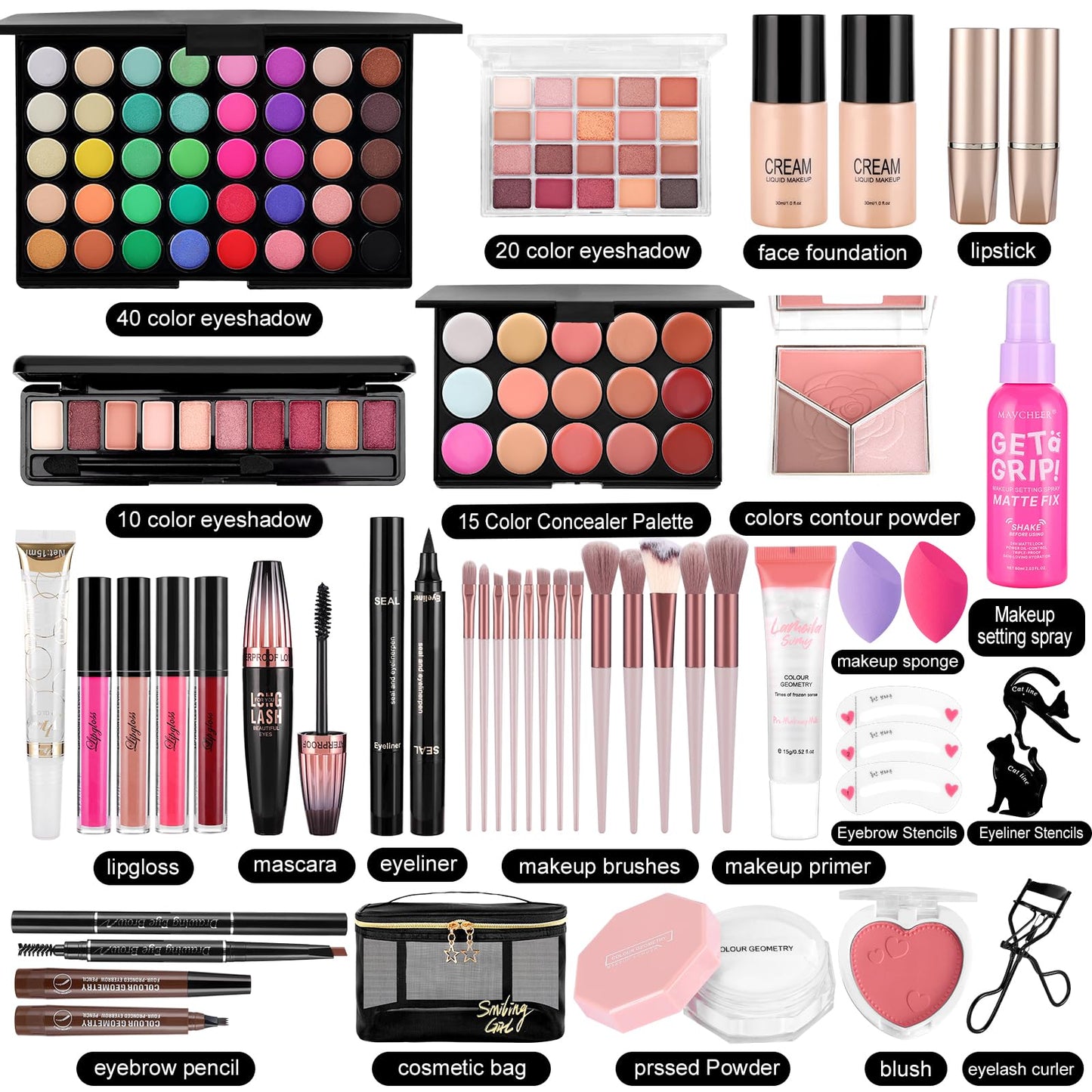 Makeup Kit for Women Full Kit Include Foundation Eyeshadow Palette Makeup Brushes Makeup Sets for Teens Girls, All In One Makeup Gift Set for Women and Beginner, Thank You Gifts, Graduation Gifts