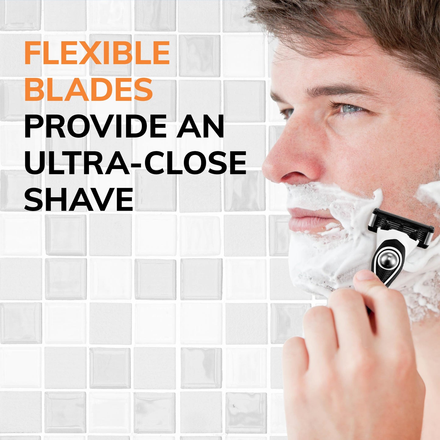 BIC Flex 5 Titanium Disposable Razors for Men 4 Piece Set and BIC Flex 5 Refillable Razors for Men 1 Handle 7 Cartridges 8 Piece Shaving Kit