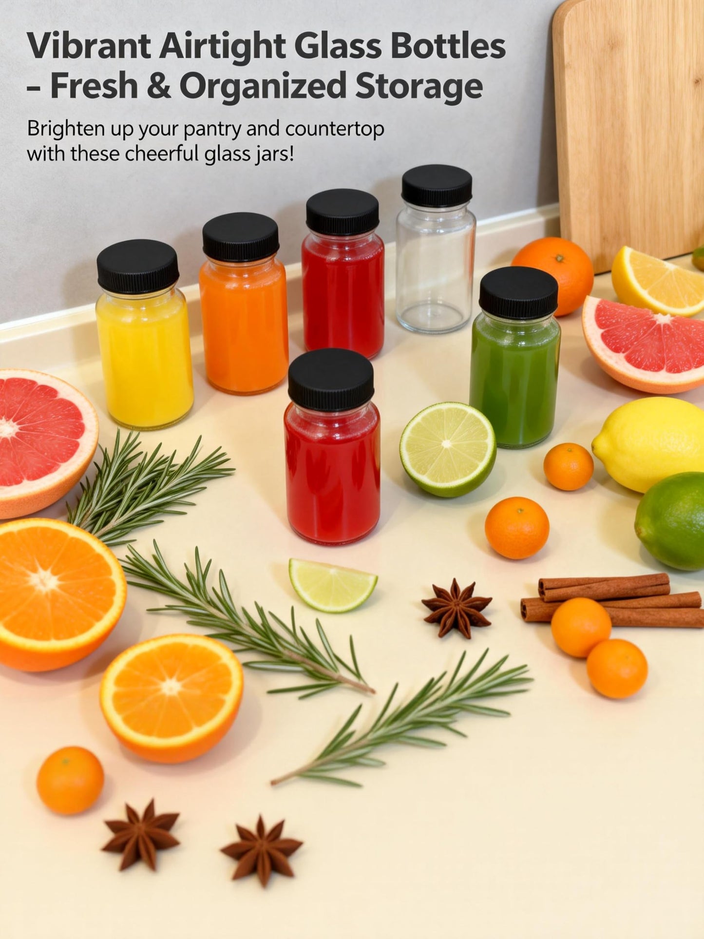 15 Pcs 2 Oz Glass Juice Shot Bottles With Black Caps & 15 Labels, Reusable Small Wellness Ginger Shot Glass Bottles Jar With Lids For Juicing & Ginger Shots, BPA-Free & Leak-Proof & Dishwasher Safe