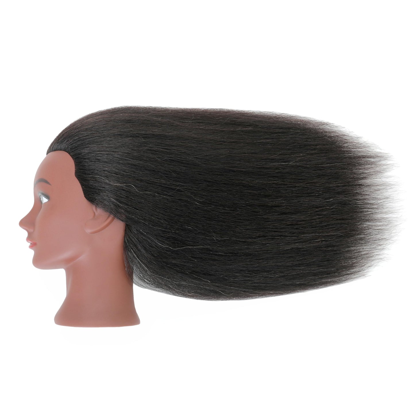FUTAI African American Mannequin Head 100% Real Human Hair Manikin Doll Style Head for Practice Braiding Styling Cosmetology Training with Stand