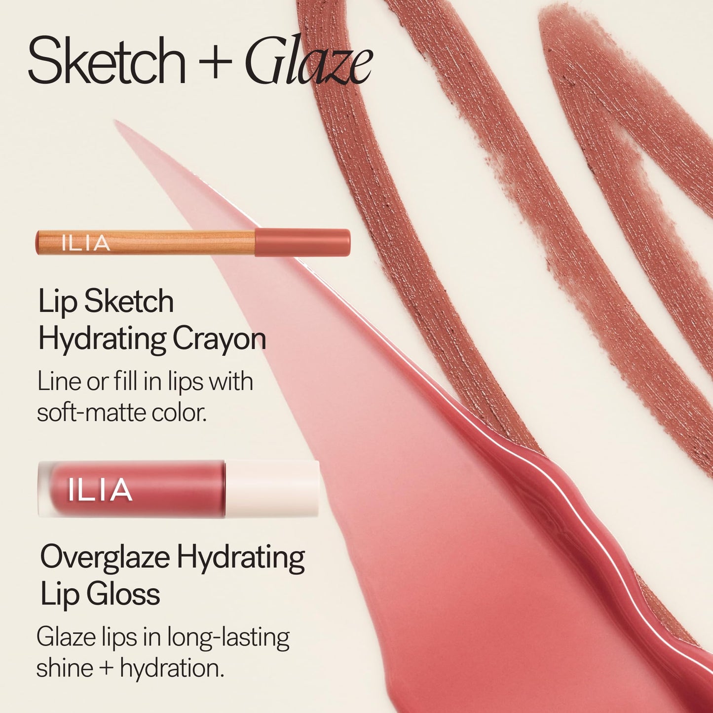 ILIA - Overglaze Hydrating Lip Gloss | Hydrate, Plump, Smooth | Long Lasting, Bleed & Feather-Resistant, High Shine | 24-HR Hydration, Clean, Cruelty-Free & Vegan (Enamel)