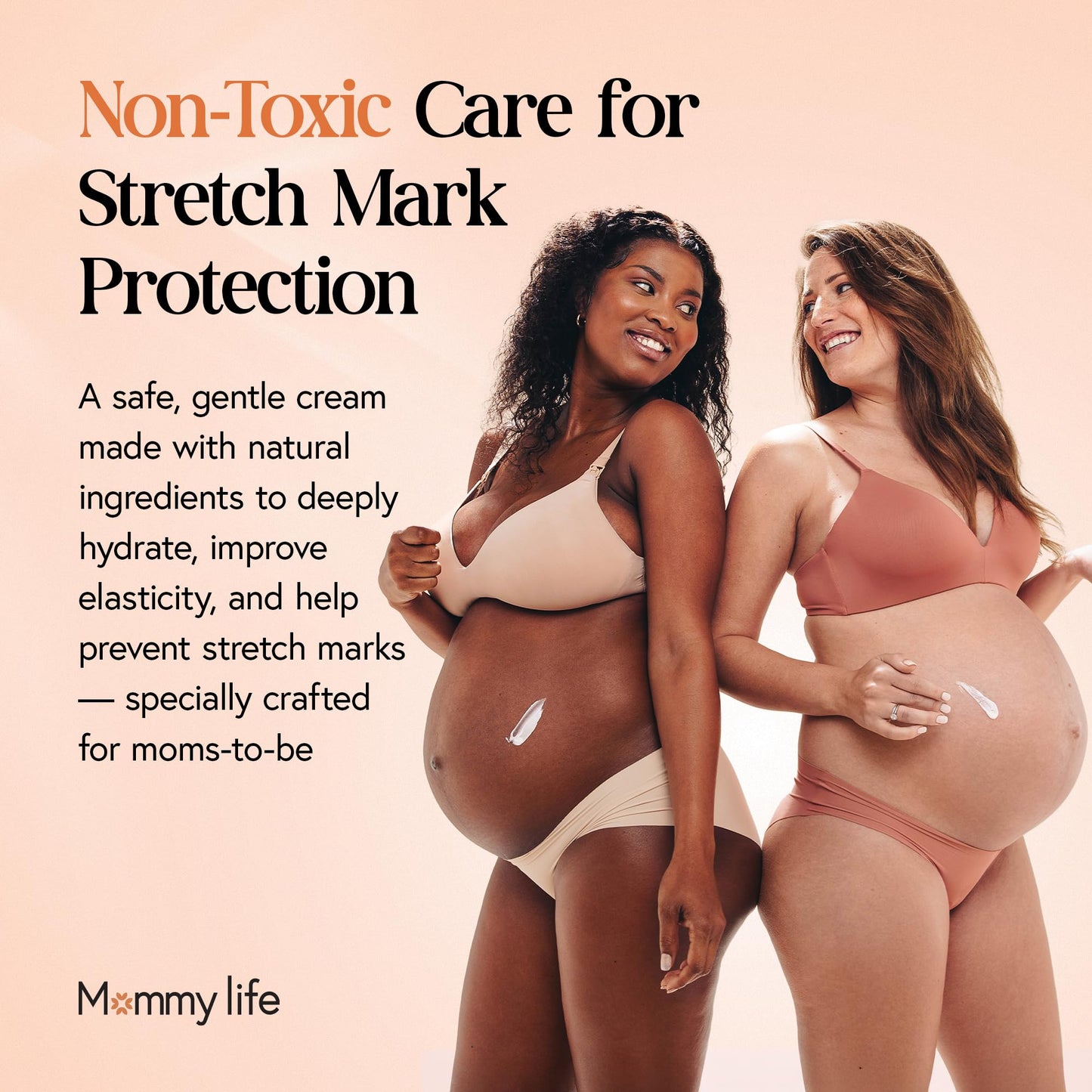 MOMMY LIFE Preggie Paste Belly Butter – Stretch Mark Cream for Pregnancy & Postpartum | Non Toxic Oil Based Moisturizing Cream with Manuka Honey & Vitamin E - 3.7oz