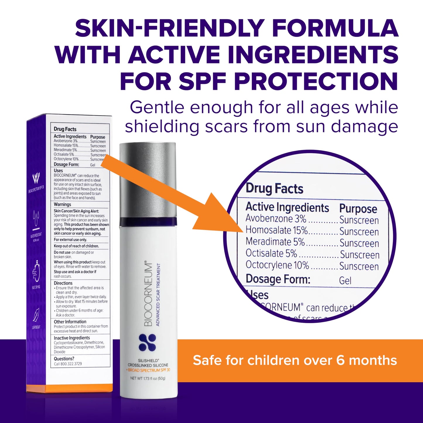 Advanced Scar Treatment with Silishield® & SPF 30 10g – Made in the USA, Fast-Drying, Water-Resistant Silicone Scar Gel - Surgeon Recommended for New & Old Scars - Suitable for Children Over 6 Months