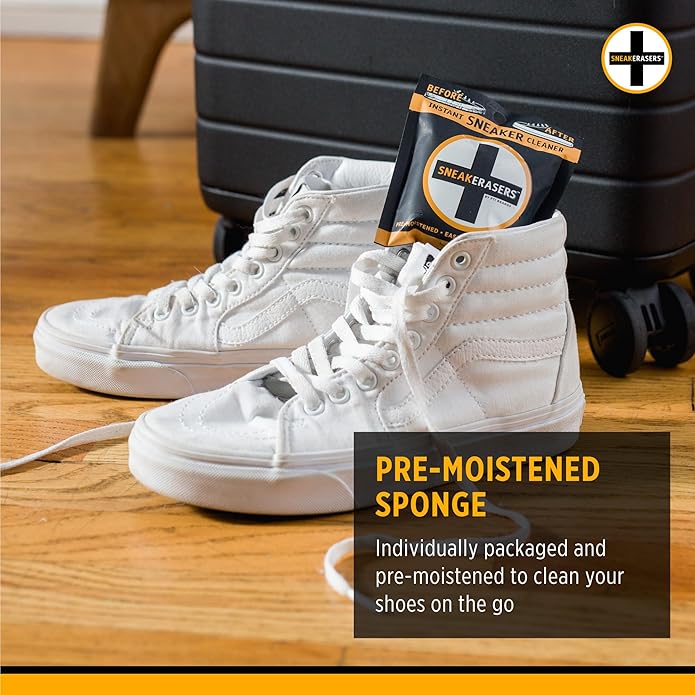 SneakERASERS Instant Sneaker Cleaner Sponge, Effective Shoe Cleaning for White Sneakers, Tennis Shoes -