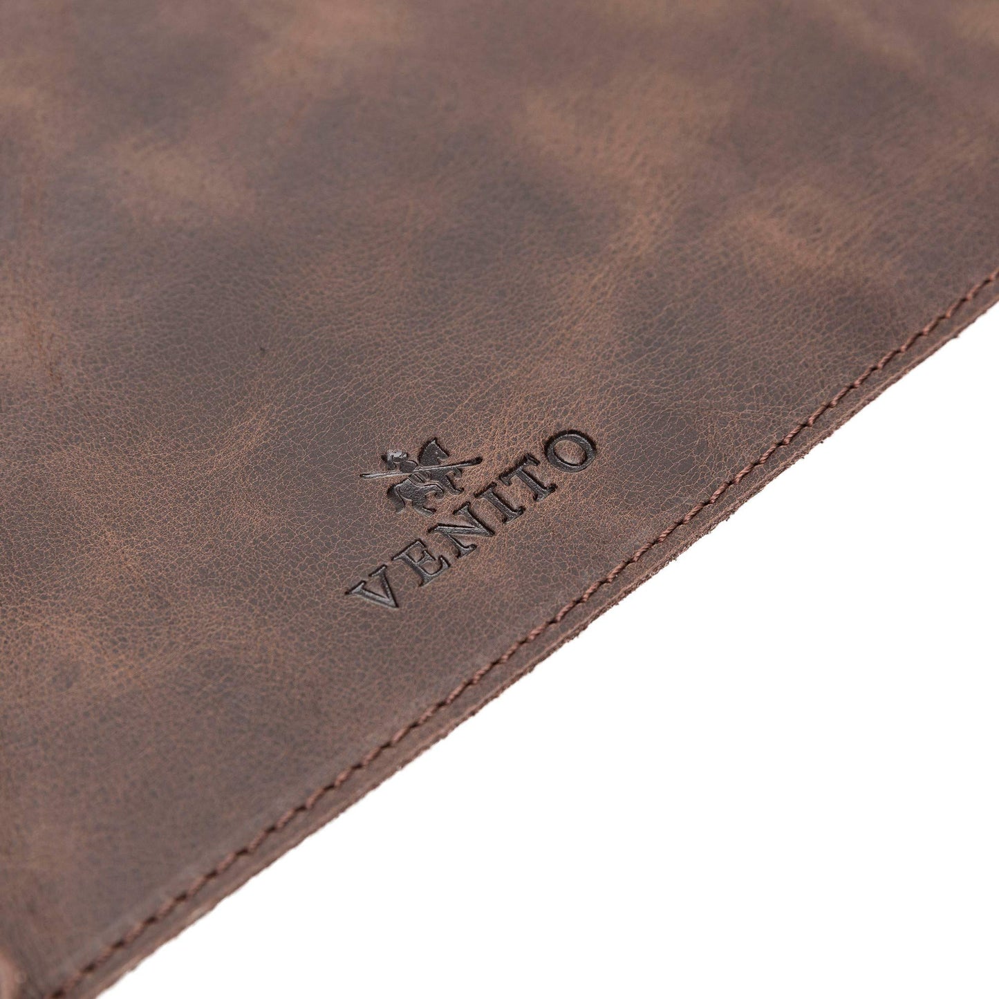 Venito Premium Leather Desk Pad Mat (36 X 19 inch) - Large Desk Mat for Keyboard and Mouse Home Office Accessories (Coffee Brown)