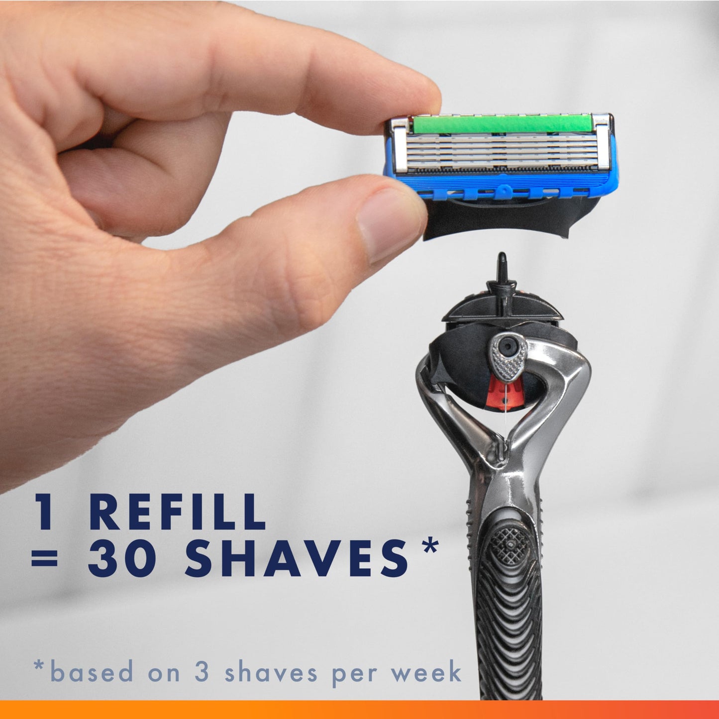 Gillette Fusion5 Proglide Razor for Men, 5-Blade, 1 Razor Handle, 5 Blade Refills, with Travel Case